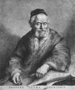 Portrait of Johannes Lutma the Elder by Johannes Lutma The Younger Oil Painting