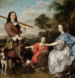 Matthijs Pompe van Slingelandt and Family by Johannes Mytens Oil Painting