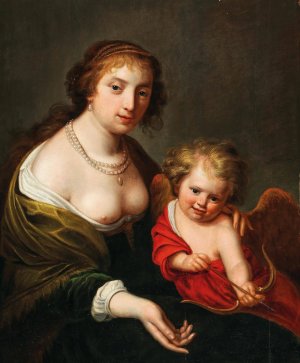 A Mother And Child As Venus And Cupid Oil painting by Johannes Paulus Moreelse