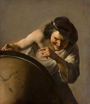 Democritus, the Laughing Philosopher by Johannes Paulus Moreelse Oil Painting