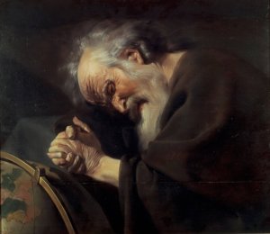 Heraclitus by Johannes Paulus Moreelse Oil Painting