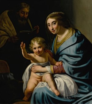 The Holy Family by Johannes Paulus Moreelse Oil Painting