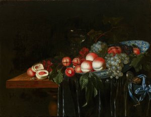 Fruit Still Life by Johannes Rosenhagen Oil Painting