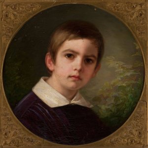 Childhood portrait of Ferdynand Radziwill by Johannes Samuel Otto Oil Painting