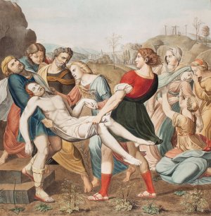 Rafael; Kristi gravlaeggelse by Johannes Senn Oil Painting