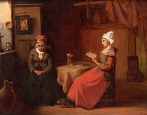 The Evening Prayer by Johannes Stroebel Oil Painting