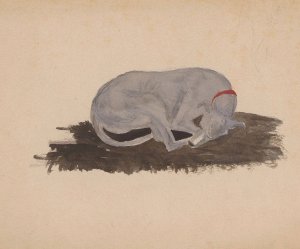 Slapende hond by Johannes Tavenraat Oil Painting