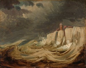Storms on the Coast by Johannes Tavenraat Oil Painting