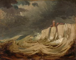 Storms on the Coast by Johannes Tavenraat Oil Painting