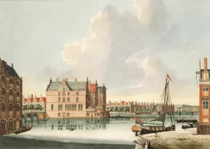 View Toward the Amstel River by Johannes Teyler Oil Painting