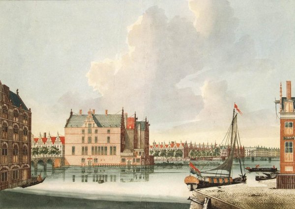 View Toward the Amstel River by Johannes Teyler - Hand-Painted Oil Painting Reproduction