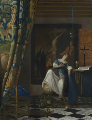 Allegory of the Catholic Faith by Johannes Vermeer Oil Painting