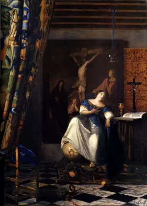 Allegory of the Faith Oil painting by Johannes Vermeer