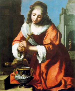 Saint Praxidis painting by Johannes Vermeer