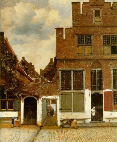 Main Product Photo of Street in Delft Painting by Johannes Vermeer