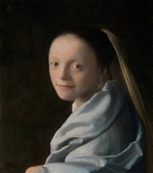 Study of a Young Woman  by Johannes Vermeer - Hand-Painted Oil Painting Reproduction