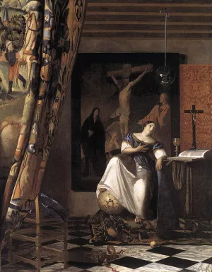 The Allegory of the Faith Oil painting by Johannes Vermeer