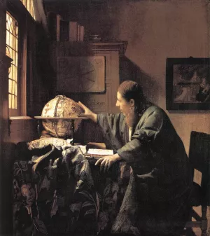 The Astronomer Oil painting by Johannes Vermeer