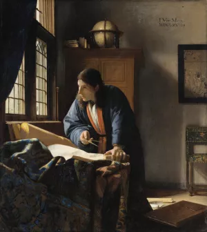 The Geographer by Johannes Vermeer Oil Painting