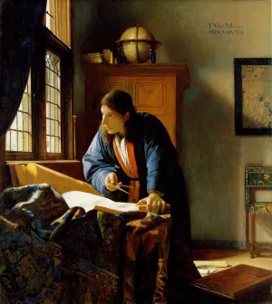 The Geographer by Johannes Vermeer - Oil Painting Reproduction