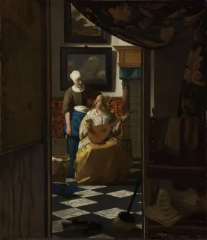 The Love Letter by Johannes Vermeer Oil Painting