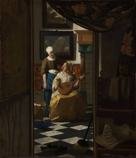 The Love Letter  by Johannes Vermeer - Hand-Painted Oil Painting Reproduction