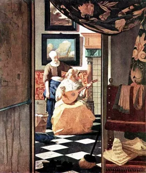 The Love Letter painting by Johannes Vermeer