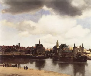 View of Delft Oil painting by Johannes Vermeer