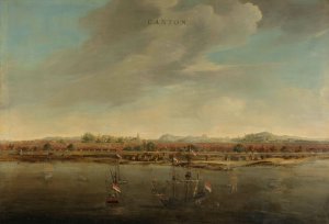 View of Canton in China by Johannes Vinckboons Oil Painting