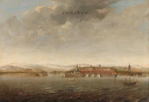 View of Cochin on the Malabar Coast of India by Johannes Vinckboons Oil Painting