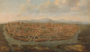 View of Judea, the Capital of Siam by Johannes Vinckboons Oil Painting