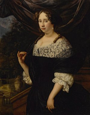 Portrait Of A Lady by Johannes Vollevens Oil Painting