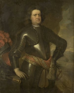 Portrait of a Military Officer by Johannes Vollevens Oil Painting