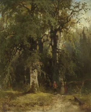 View in the Woods by Johannes Wernardus Bilders Oil Painting