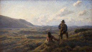 Idyl pa heden by Johannes Wilhjelm Oil Painting