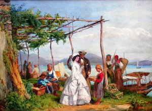 Piscatori Island, Lake Maggiore by John Absolon Oil Painting