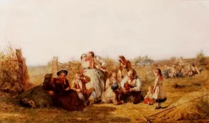 The Haymakers by John Absolon Oil Painting
