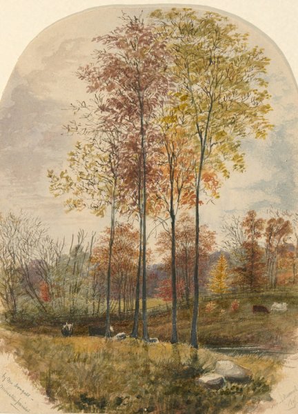 Fall Landscape by John Alexander Macdougall - Hand-Painted Oil Painting Reproduction