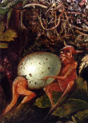 Fairies In A Bird's Nest (detail 2) painting by John Anster Christia Fitzgerald