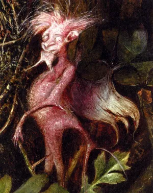 Fairies In A Bird's Nest (detail 4) by John Anster Christia Fitzgerald - Oil Painting Reproduction