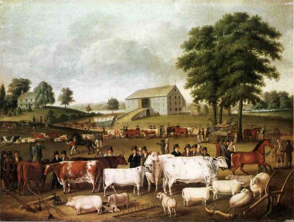 A Pennsylvania Country Fair by John Archibald Woodside Sr - Hand-Painted Oil Painting Reproduction