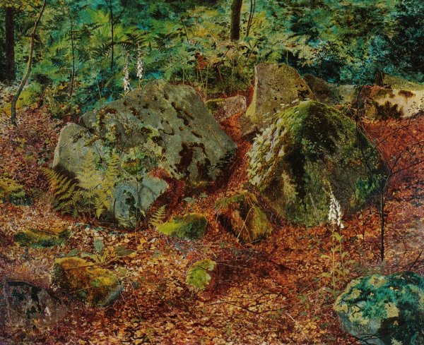A Mossy Glen by John Atkinson Grimshaw - Hand-Painted Oil Painting Reproduction