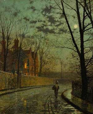 After The Shower by John Atkinson Grimshaw Oil Painting