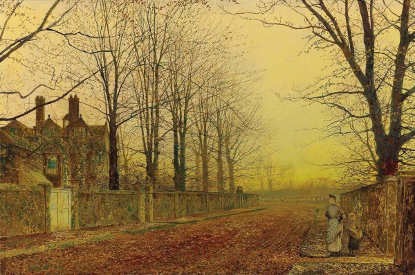 Autumn Glory  by John Atkinson Grimshaw - Hand-Painted Oil Painting Reproduction