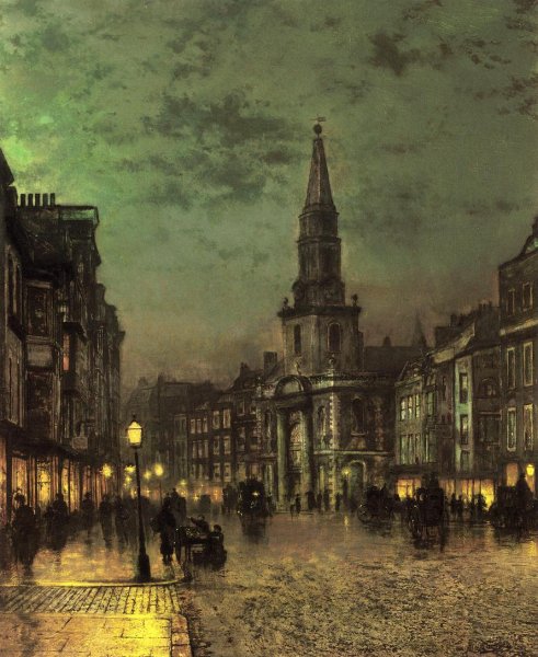 Main Product Photo of Blackman Street, Borough, London Painting by John Atkinson Grimshaw