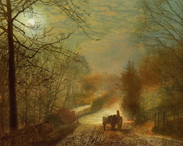 Forge Valley, near Scarborough by John Atkinson Grimshaw - Hand-Painted Oil Painting Reproduction