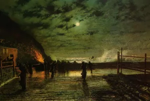 In Peril by John Atkinson Grimshaw - Oil Painting Reproduction