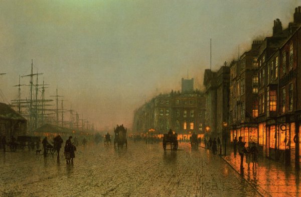 Main Product Photo of Liverpool from Wapping Painting by John Atkinson Grimshaw