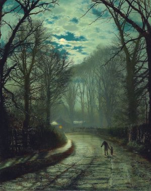 Nearing home by John Atkinson Grimshaw Oil Painting