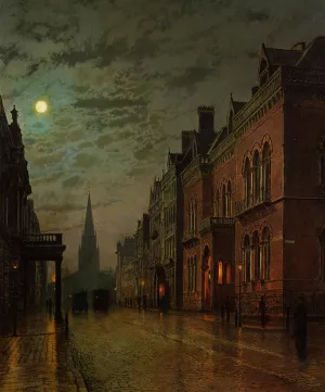 Park Row, Leeds by John Atkinson Grimshaw - Oil Painting Reproduction